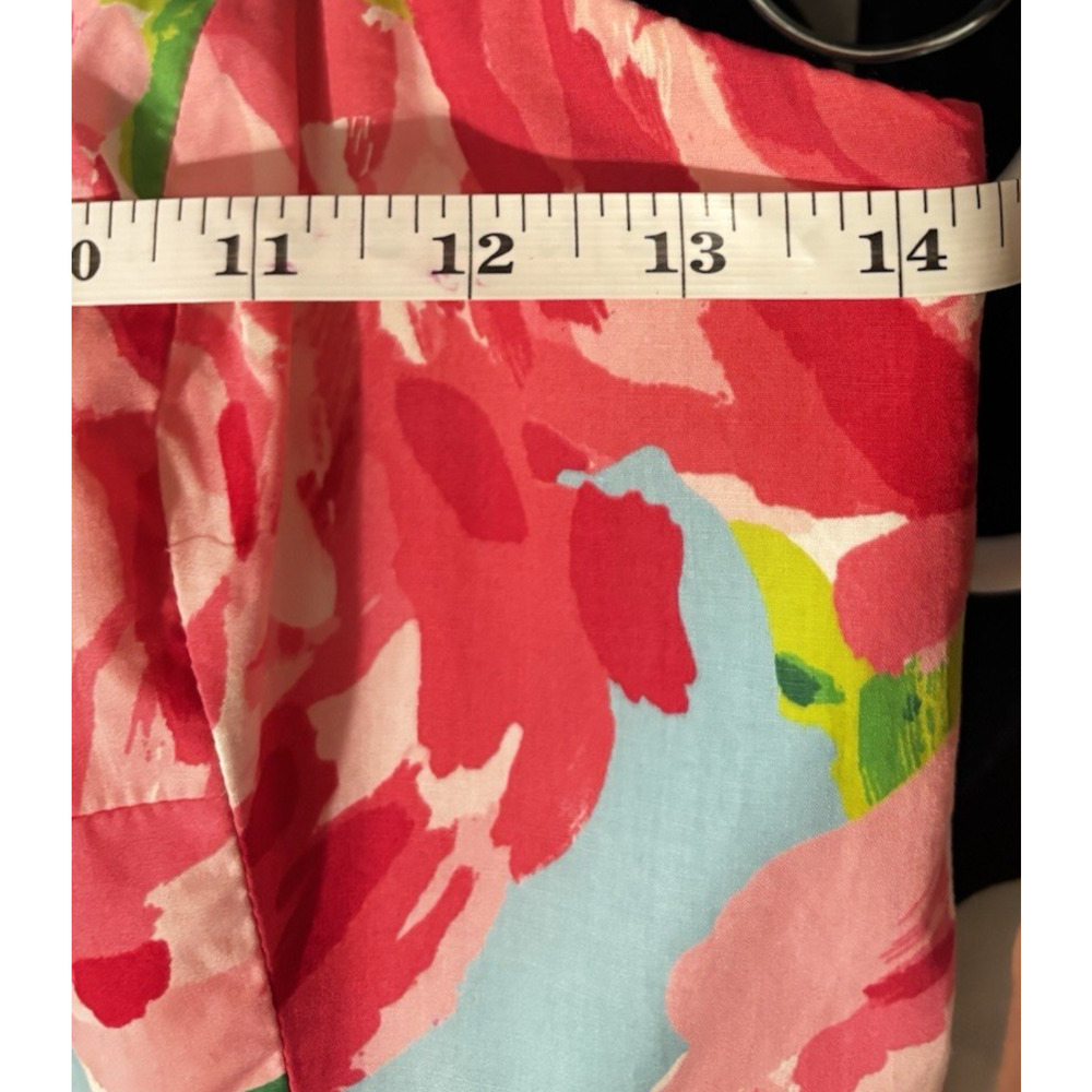 Lilly Pulitzer Dress 0 Orange Floral Fit & Flare Mini Pocket Cocktail - Picture 6 of 9